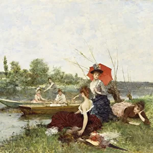 The Boating Party, (oil on canvas)