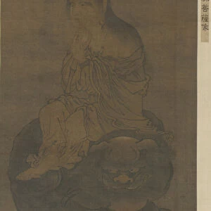 The Bodhisattva Wenshu (Manjusri) (ink and colour on silk)
