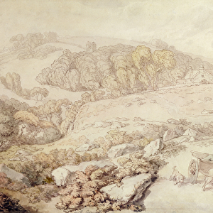 Bodmin Moor, North Cornwall, c. 1825 (pen & ink and w / c on paper)