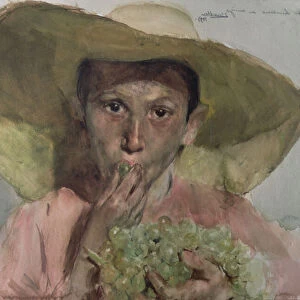 Boy Eating Grapes, 1890 (w / c)