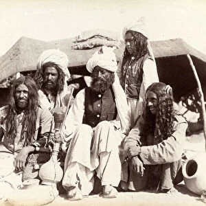Brahuis (Baluchis), Quetta, 1898 circa (b / w photo)