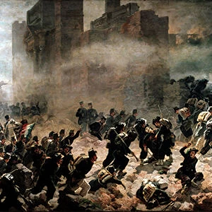 The Breach of Porta Pia, Rome 20 September 1870 (oil on canvas)