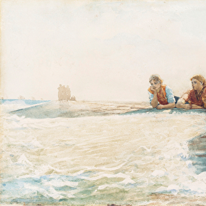 The Breakwater, 1883 (watercolor and pencil on paper)