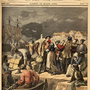 Breton sailors leaving Paimpol in the spring to search for cod on the coast of Iceland or