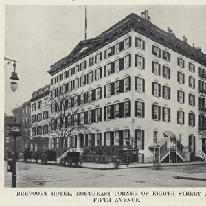 Brevoort Hotel, Northeast Corner of Eighth Street and Fifth Avenue (b / w photo)