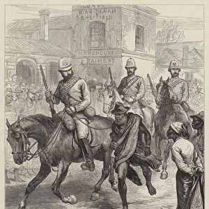 Bringing a Kaffir Chief Prisoner into King Williams Town (engraving)