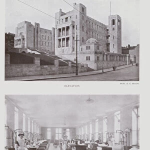 The Bristol Royal Infirmary, Elevation, One of the Wards (b / w photo)