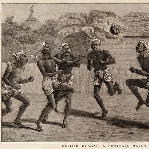 British Burmah, a Football Match (engraving)