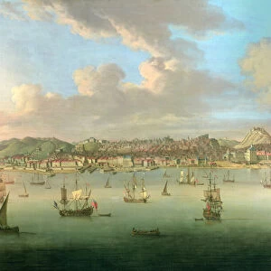 The British Fleet Sailing into Lisbon Harbour, 1735