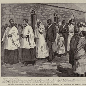 British Influence among the Natives in South Africa, a Wedding in Native High Life in Zululand (litho)