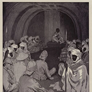 The British Mission to Kano, An Audience of the King (litho)