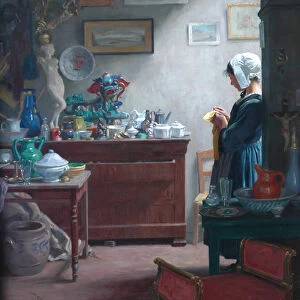 A Brittany Antique Shop, 1911 (oil on canvas)