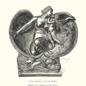 Bronze depicting the Birth of Venus, by Le Mosca (engraving)