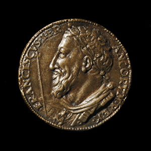 Bronze medallion with the effigy of King Francis I (1494-1547