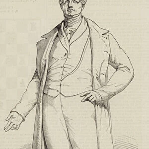 Bronze Statue of the Late Sir R Peel, Baronet, by E H Baily, RA, the Bury Testimonial (engraving)