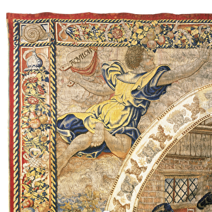 Brussels allegorical tapestry depicting the month of December from