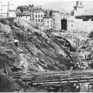 Building of Rue Imperiale at Marseilles, 1863 (b / w photo)