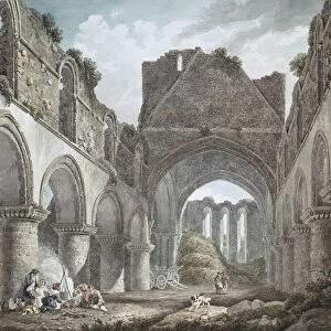 Buildwas Abbey, Shropshire, 18th century (w / c on paper)
