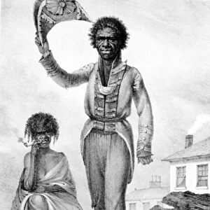 Bungaree, a native chief of New South Wales, engraved by Charles Joseph Hullmandel