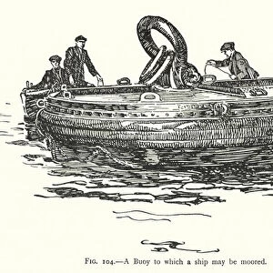 A Buoy to which a ship may be moored (colour litho)