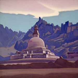 Burial Mound, Ladakh, 1937 (tempera on canvas)