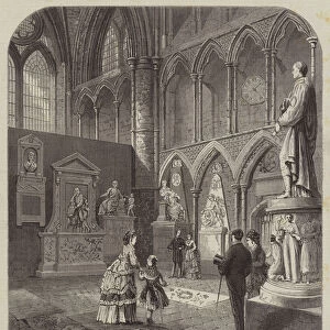The Burial-Place of Dickens in Westminster Abbey (engraving)