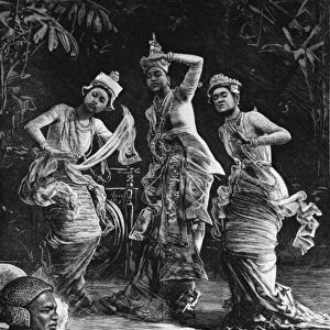 Burmese Ballet Girls as They Performed Before the Viceroy of India at Rangoon