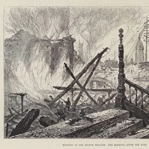 Burning of the Bolton Theatre, the Morning after the Fire (engraving)