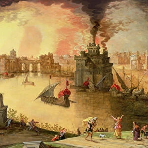 The Burning of Troy (panel)