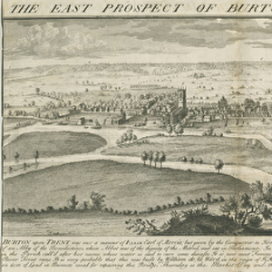 Burton-upon-Trent Bridge and Town: engraving, nd [1696-1779] (print)