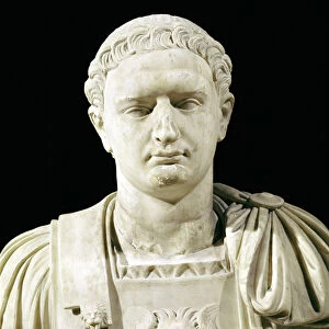 Bust of Emperor Domitian (51-96 AD) (marble)