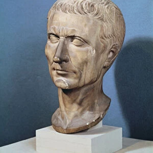 Bust of Julius Caesar (100-44 BC) (marble)