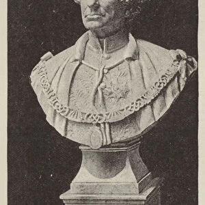 Bust of the late Sir John Macdonald in St Pauls Cathedral (engraving)