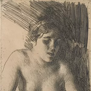 Bust of Nude Woman, 1916 (etching on paper)