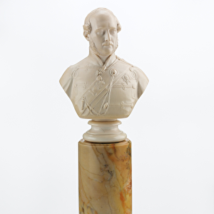 Bust of Prince Albert, c. 1856 (ivory & marble)