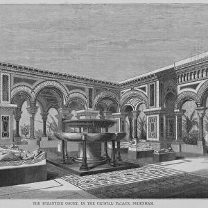 The Byzantine Court, in the Crystal Palace, Sydenham (engraving)