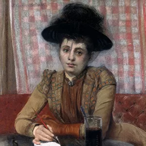 In the Cafe, c. 1900-1901 (pastel on paper laid down on canvas)