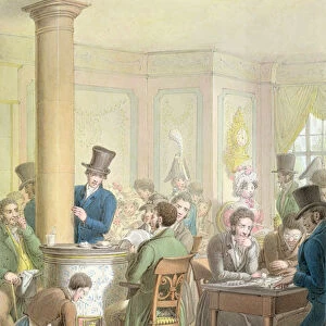 The Cafe de Commerce, from Tableau de Paris (w / c on paper)