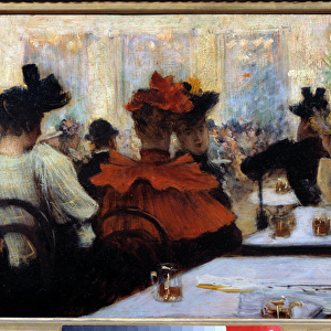At the cafe concert. Painting by Norbert Goeneutte (1854-1894), 19th century