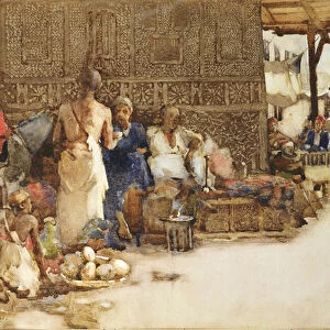 A Cairo Coffee Stall, 1881 (w / c on paper)