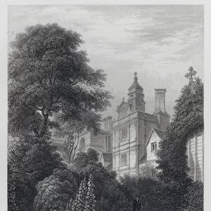 Caius College, from the Fellows Gardens, 1841 (engraving)