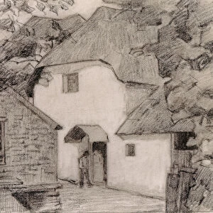 The Caller at the Mill, 1918-19 (crayon on paper)