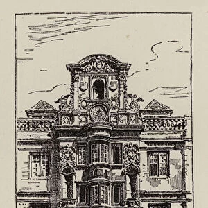 Cambridge: Gate of Entrance, Clare College, as seen from the Interior of the Court (etching)