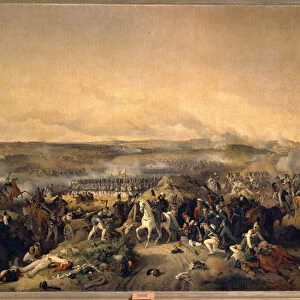 Campagne de Russie (1812): la bataille de la Moskova, le 7 septembre 1812 (The Battle of Borodino on August 26, 1812, in Julian calendar) - Peinture de Peter von Hess (1792-1871), huile sur toile, 1843, 224x355 cm - State Hermitage, St