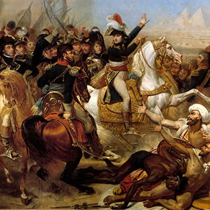 Campaign (Expedition) of Egypt (1798-1801): Napoleon Bonaparte haranguing the army before