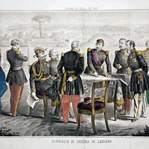 Campaign of Italy 1859: Cassanos War Council, the meeting of Vittorio Emanuele II