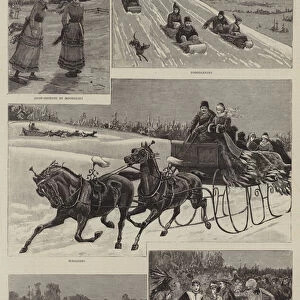 Canada Illustrated, Canadian Pastimes (engraving)