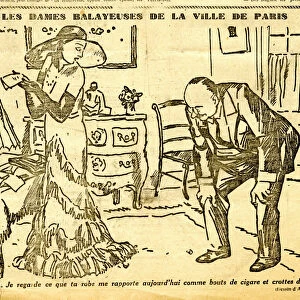 Candid, Satirical in N & B, 1930_7_24: Humor, Fashion, Dress Illustration by Abel Faivre