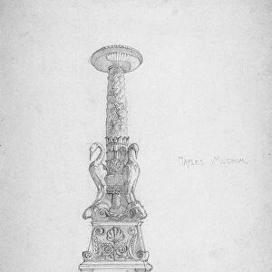 Candlestick (?), Naples Museum, 1891 (pencil on paper)