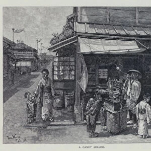 A candy seller (litho)